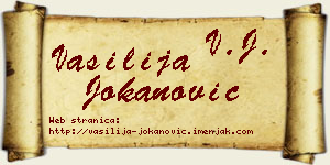 Vasilija Jokanović vizit kartica